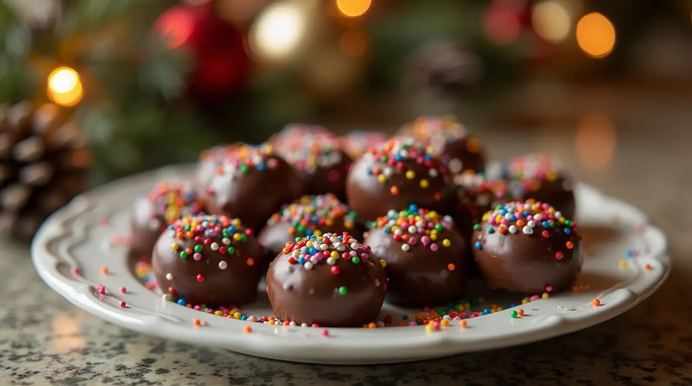 A plate of delicious homemade Butterfinger Balls