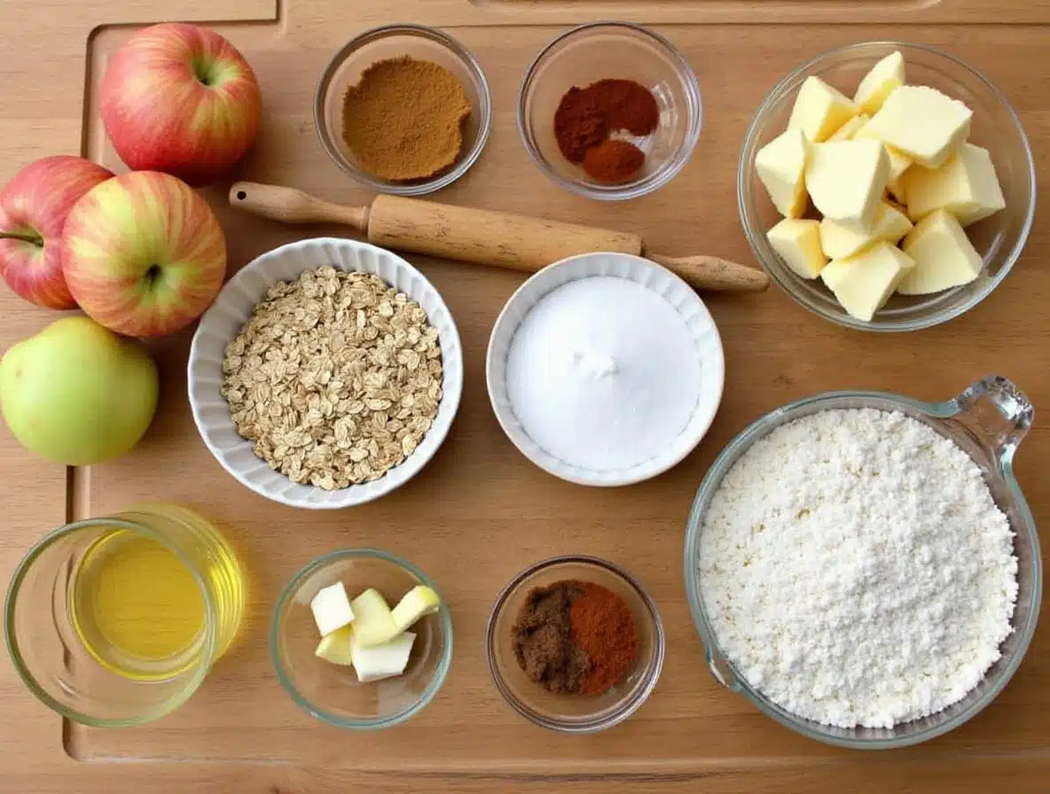 Ingredients for Apple Crisp and Apple Crumble