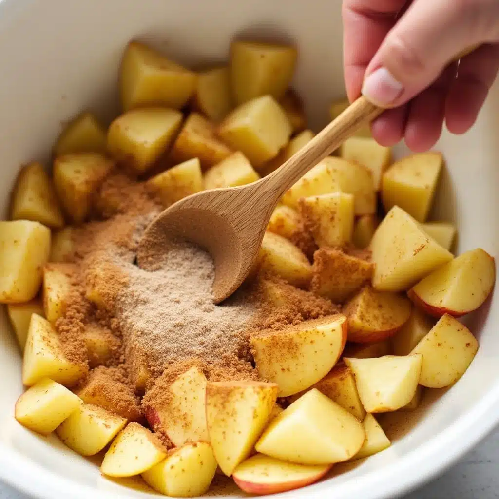 Sliced apples ready for the crockpot