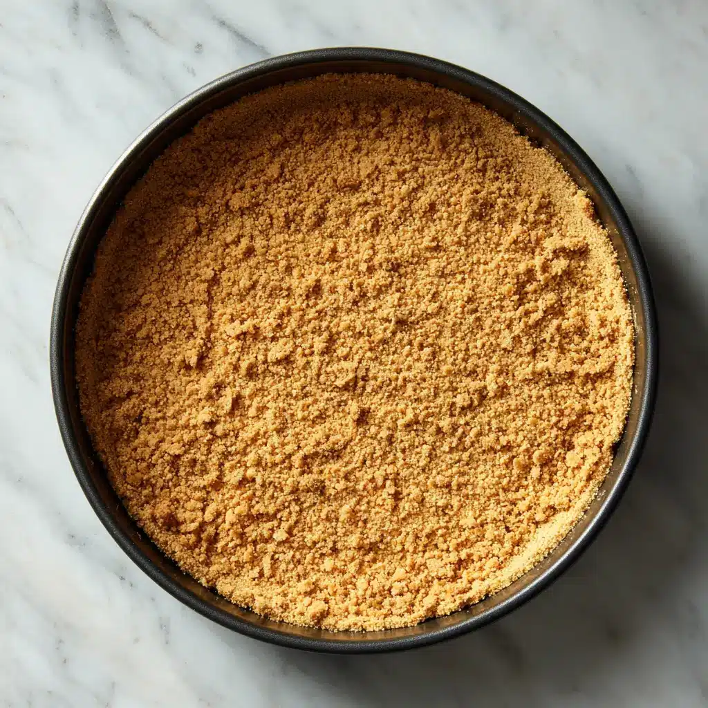 Pressing graham crust for cheesecake
