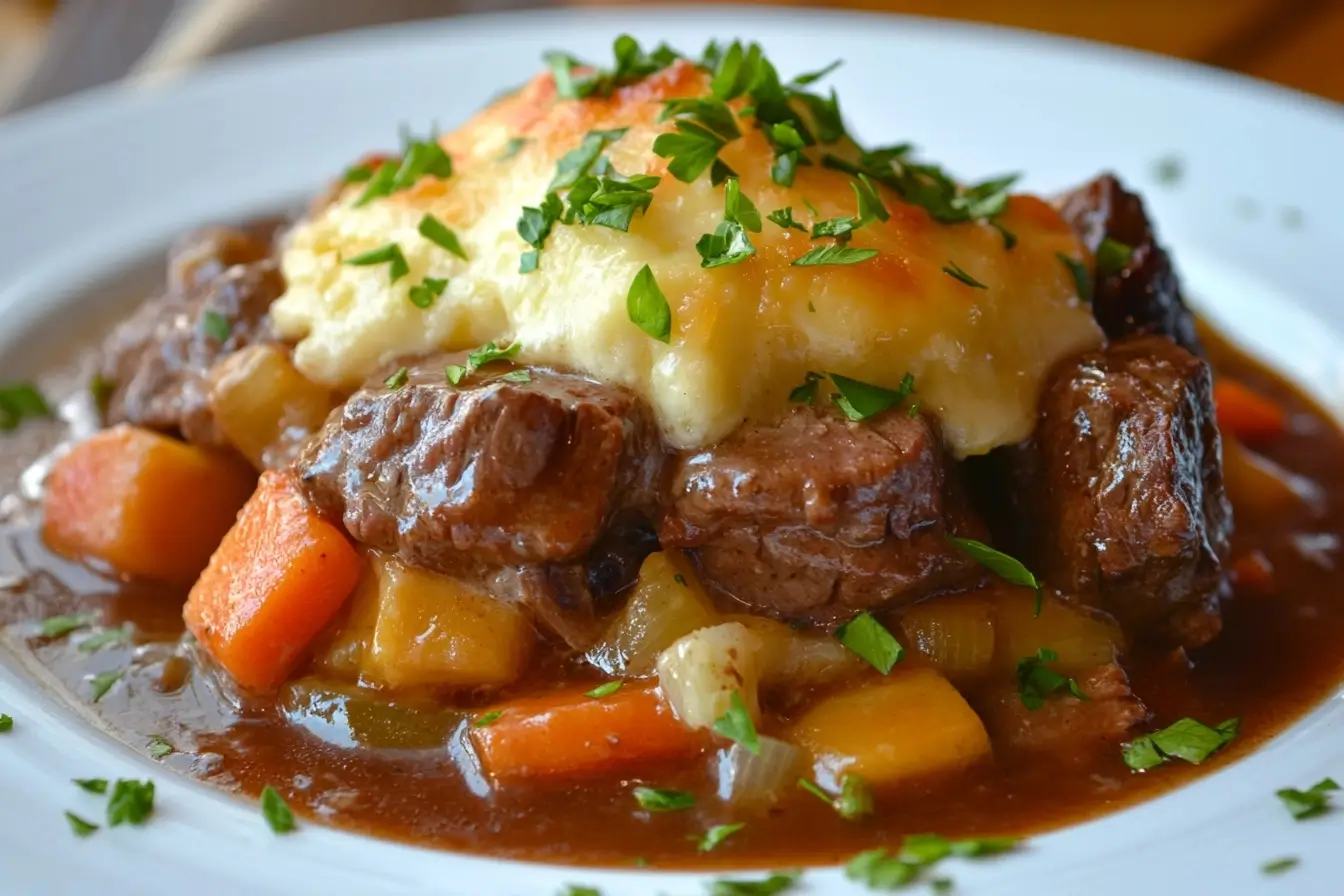 Beef Chop Casserole Close Up