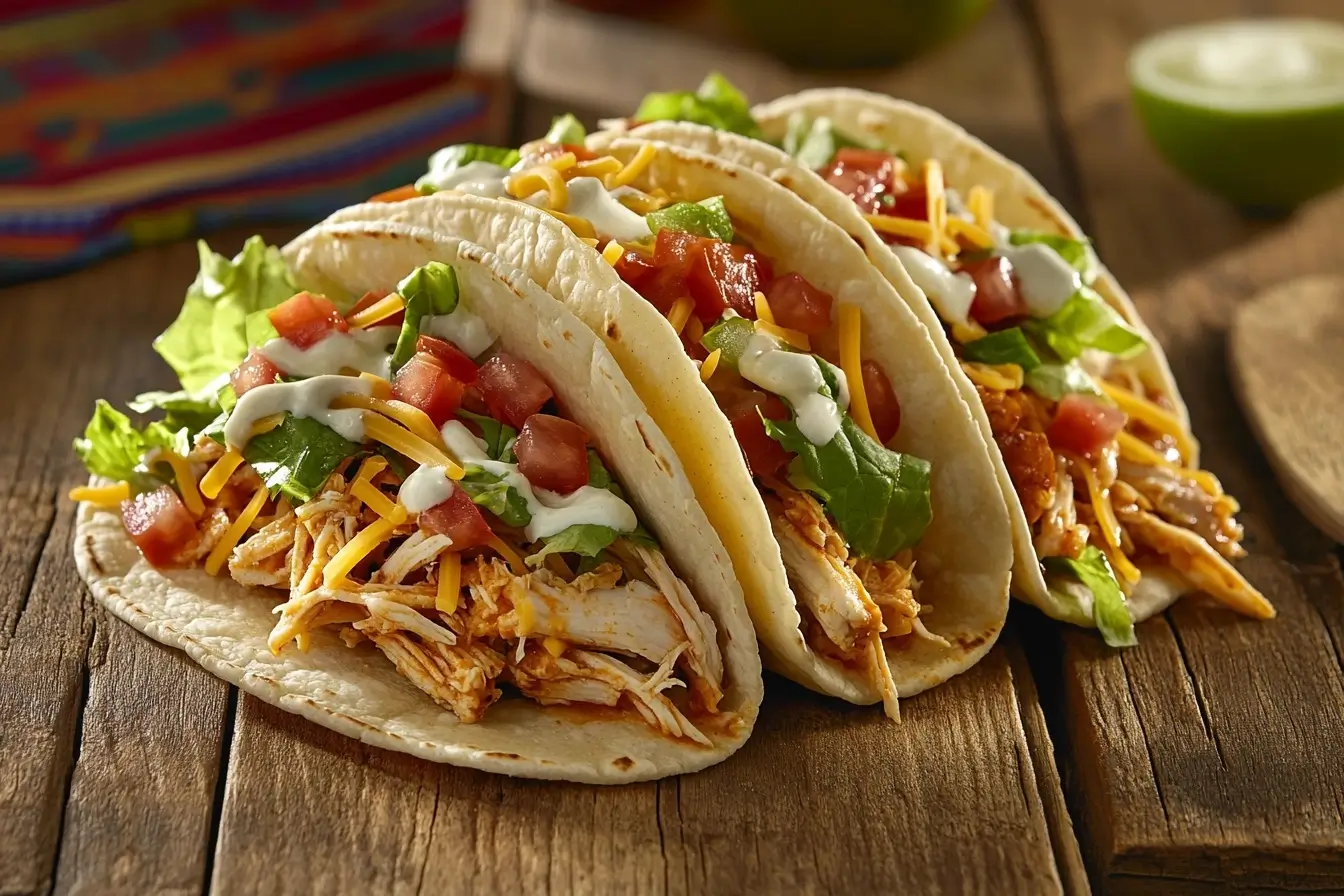 Chicken Tacos With Fresh Toppings