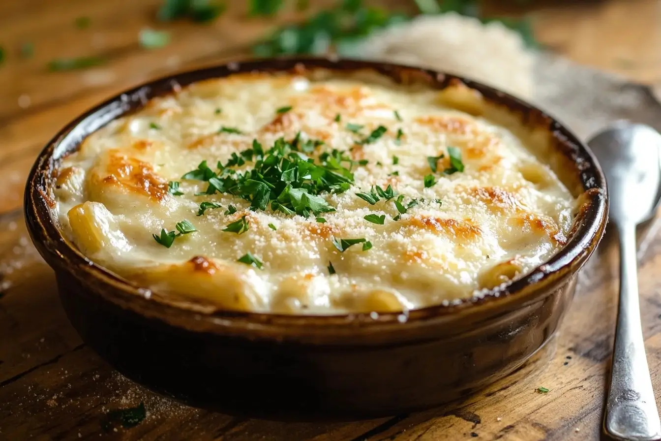 Creative Twist On Crockpot Garlic Parmesan Chicken Pasta.