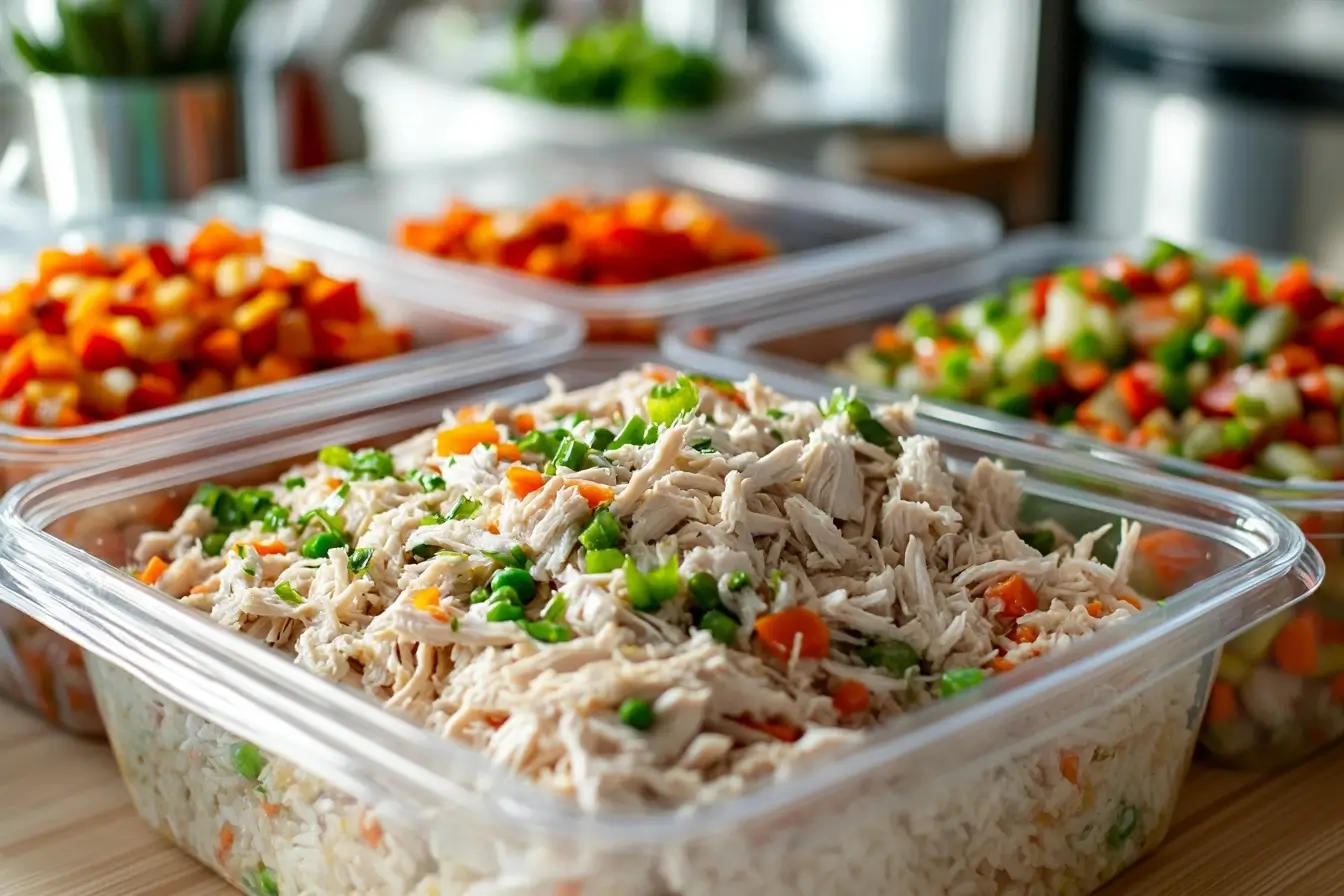 Crockpot Chicken Meal Prep.