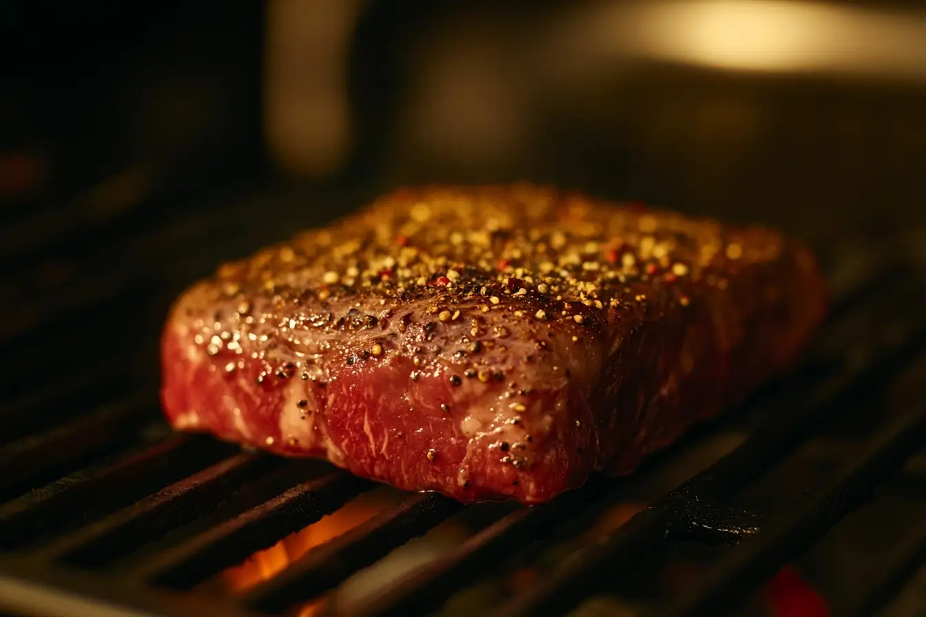 Grilled Steak With Seasoning