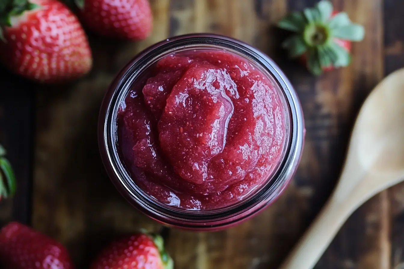 Homemade Strawberry Freezer Jam.