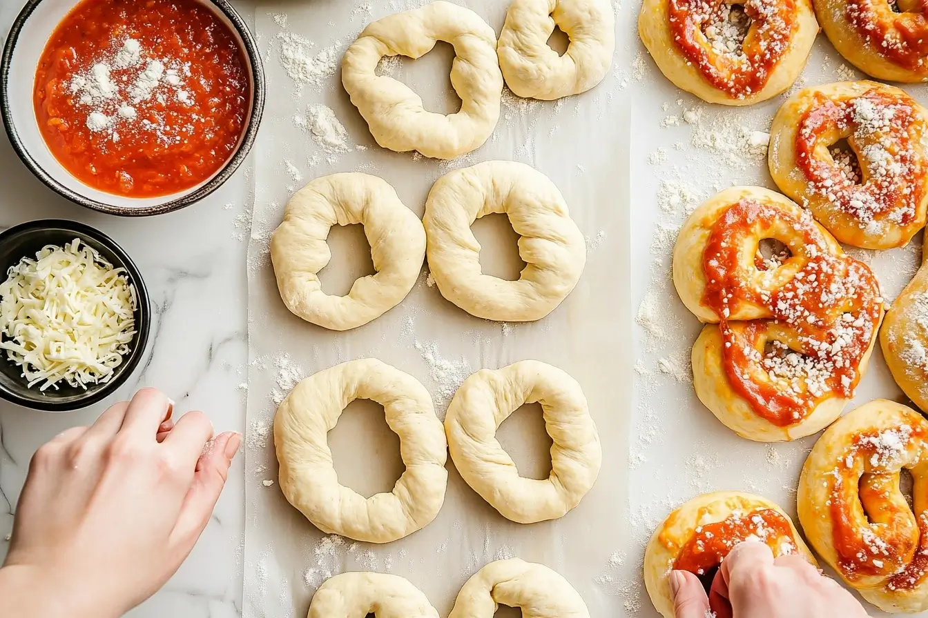 Making Pizza Pretzels