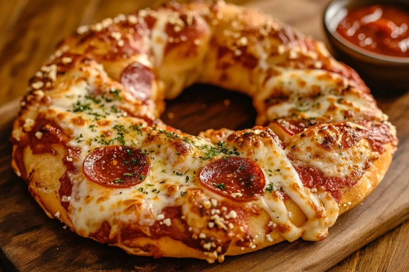 Pizza Pretzel Close Up