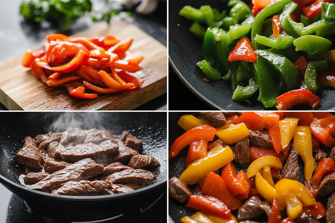 Preparing Pepper Steak Recipe Step By Step