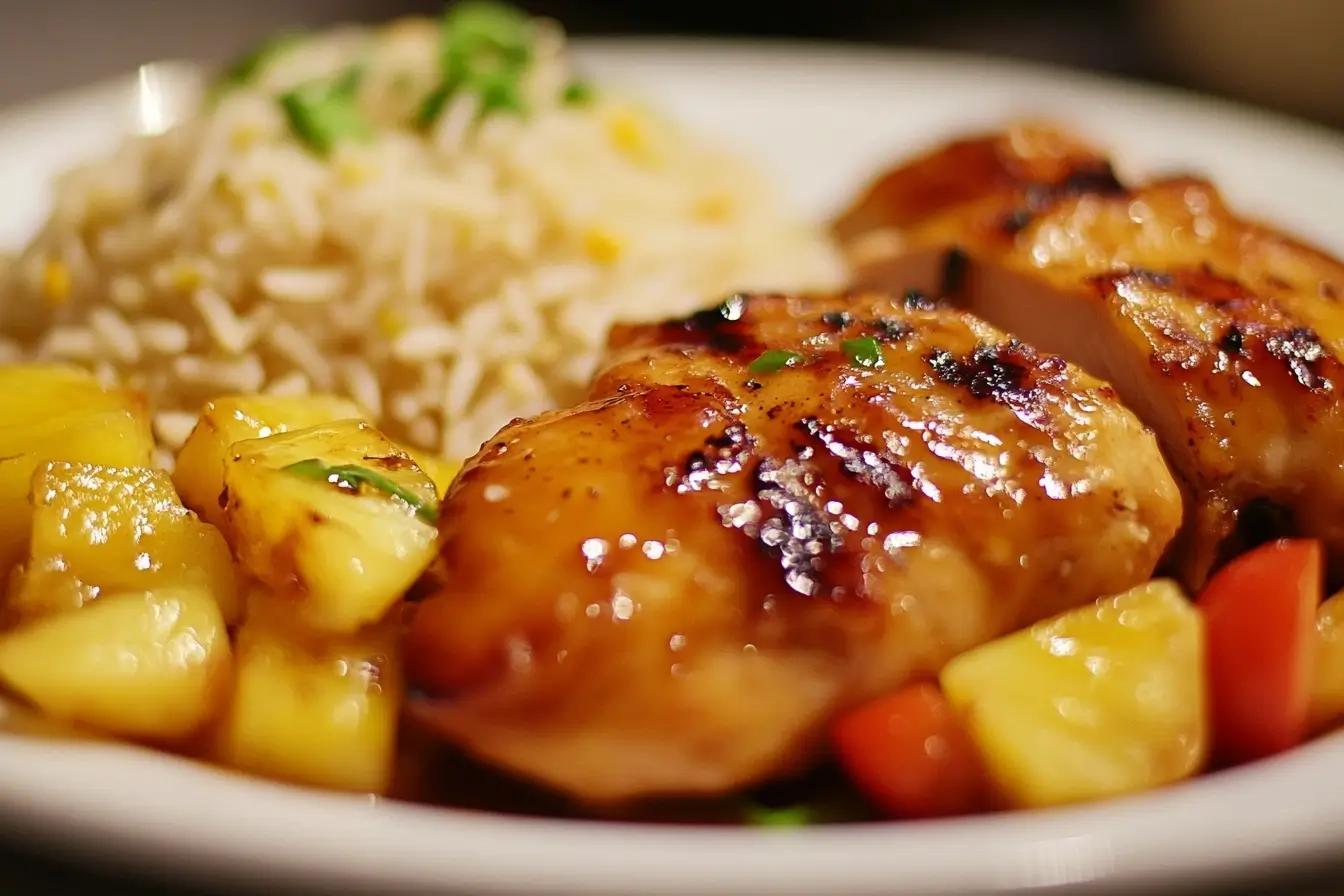 Sweet Hawaiian Chicken With Jasmine Rice