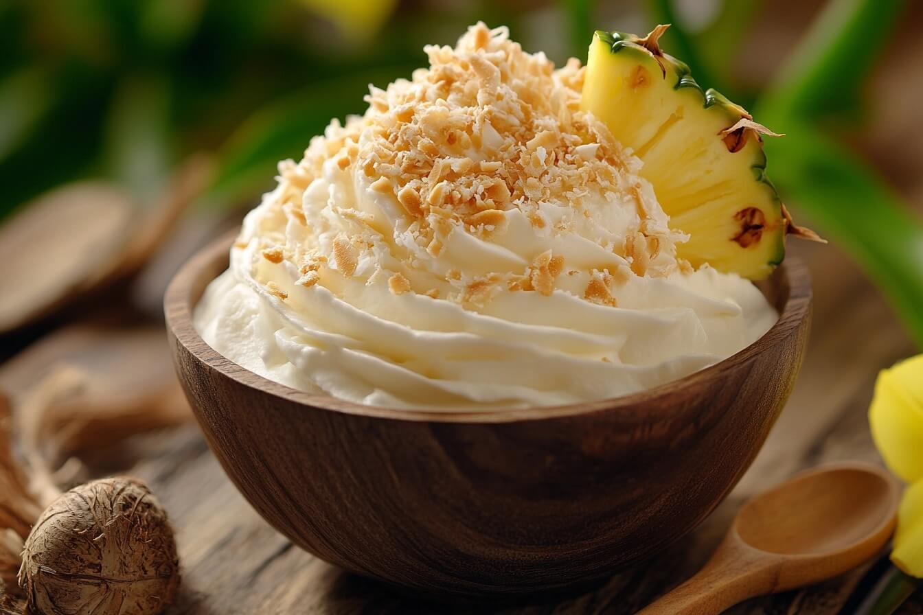 Tropical Garnished Pineapple Whip